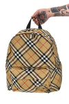 check fabric backpack