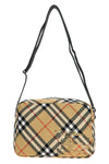 check print fabric shoulder strap
