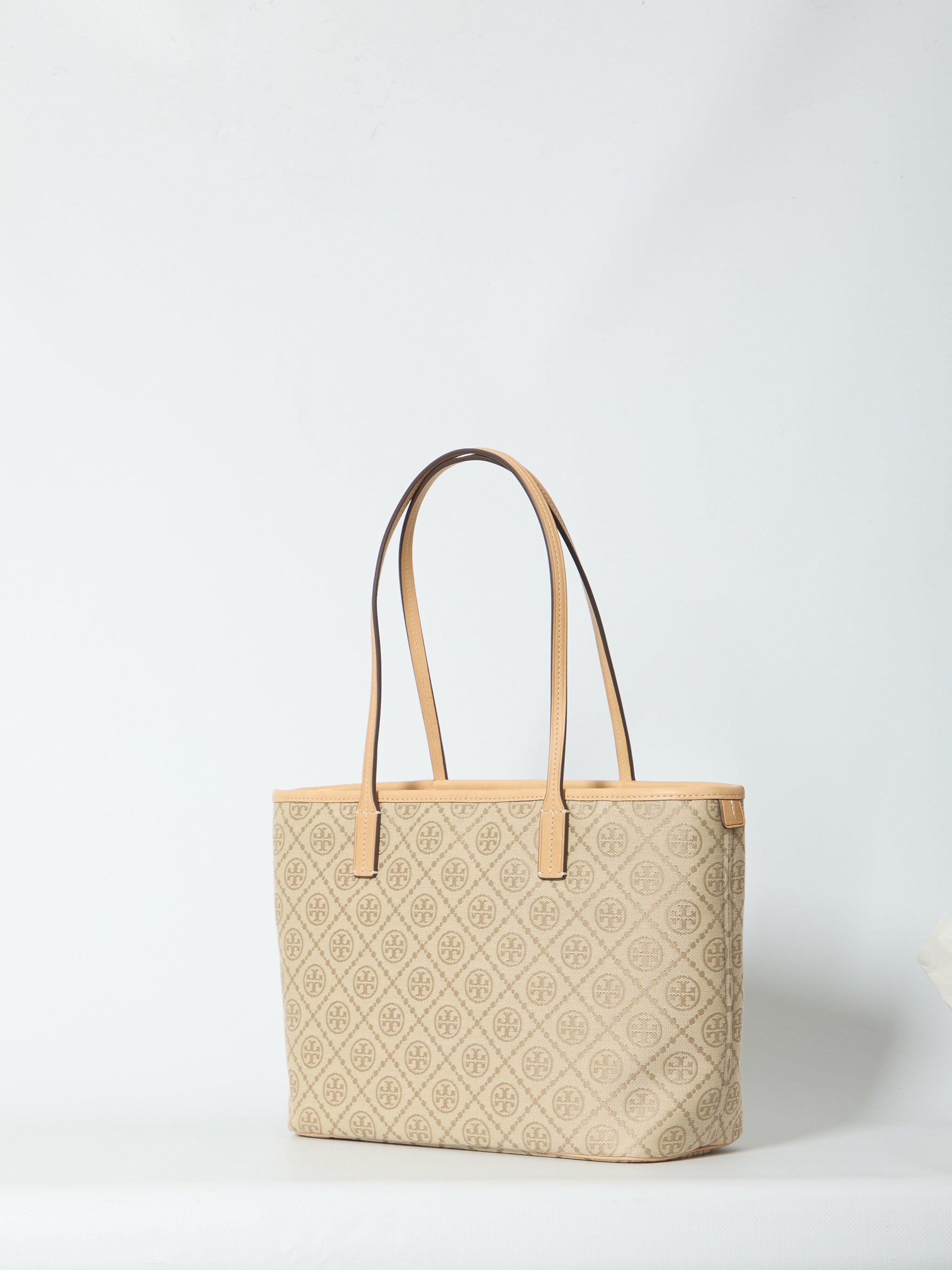 t monogram tote bag small