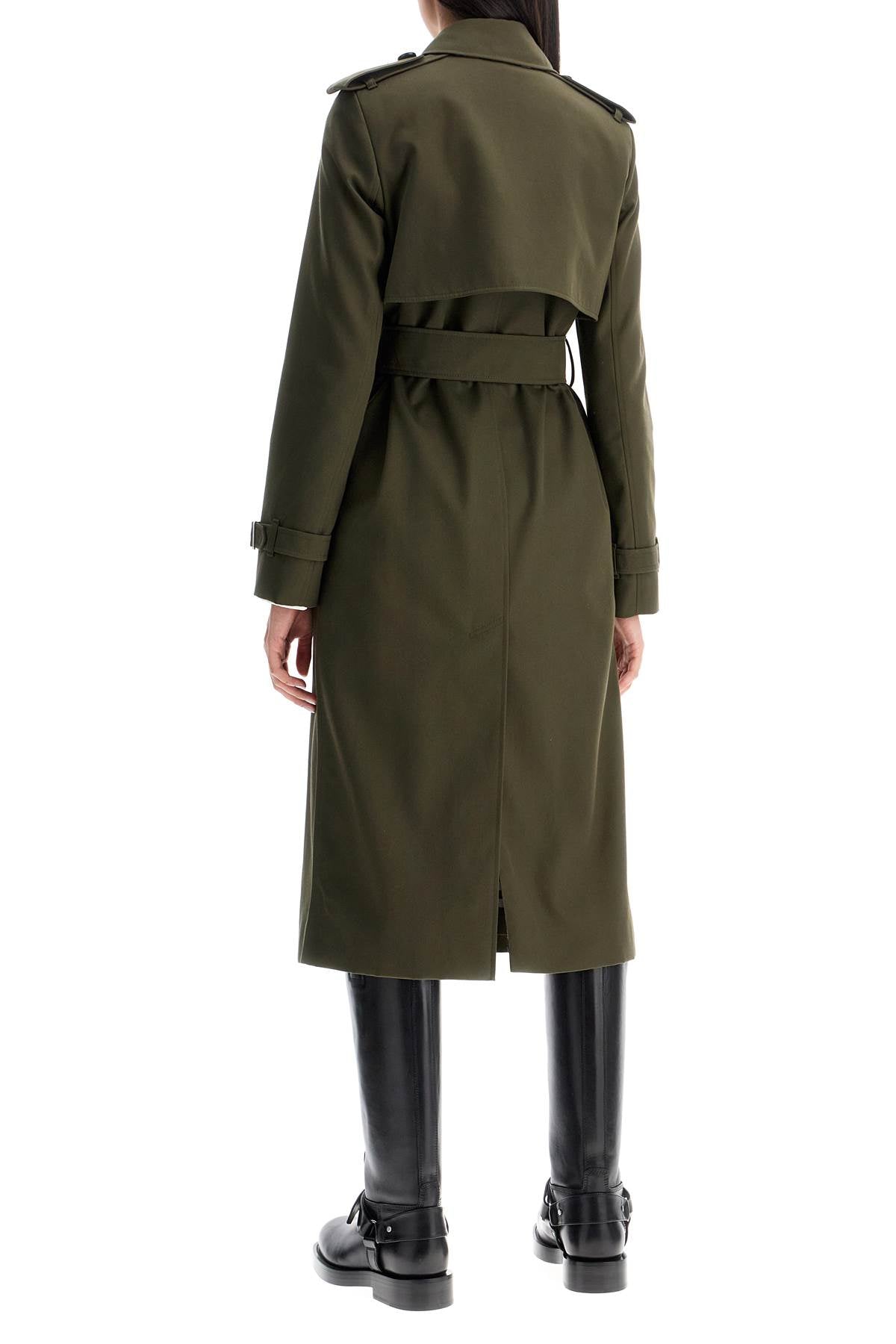 double-breasted trench coat with