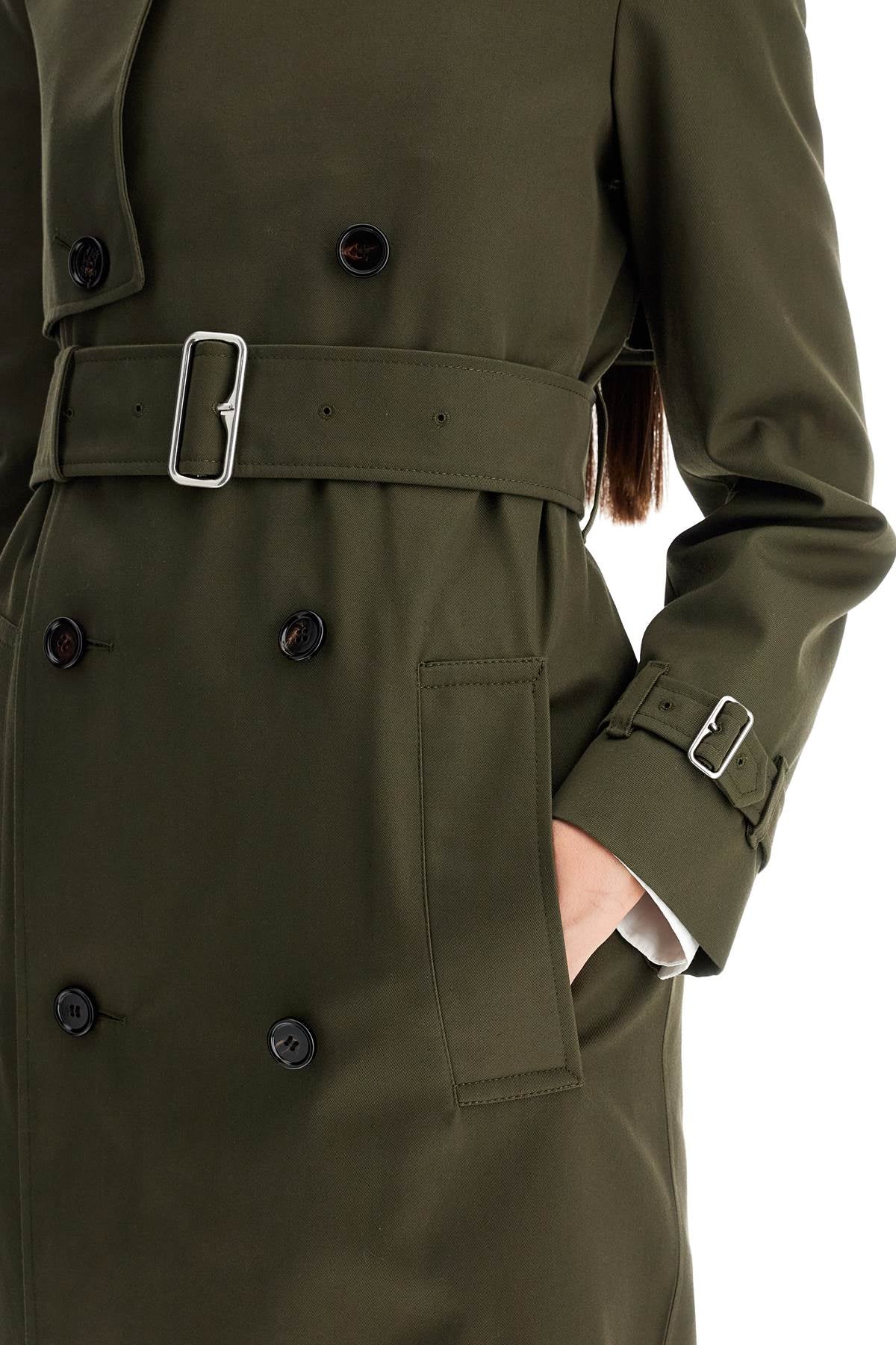 double-breasted trench coat with