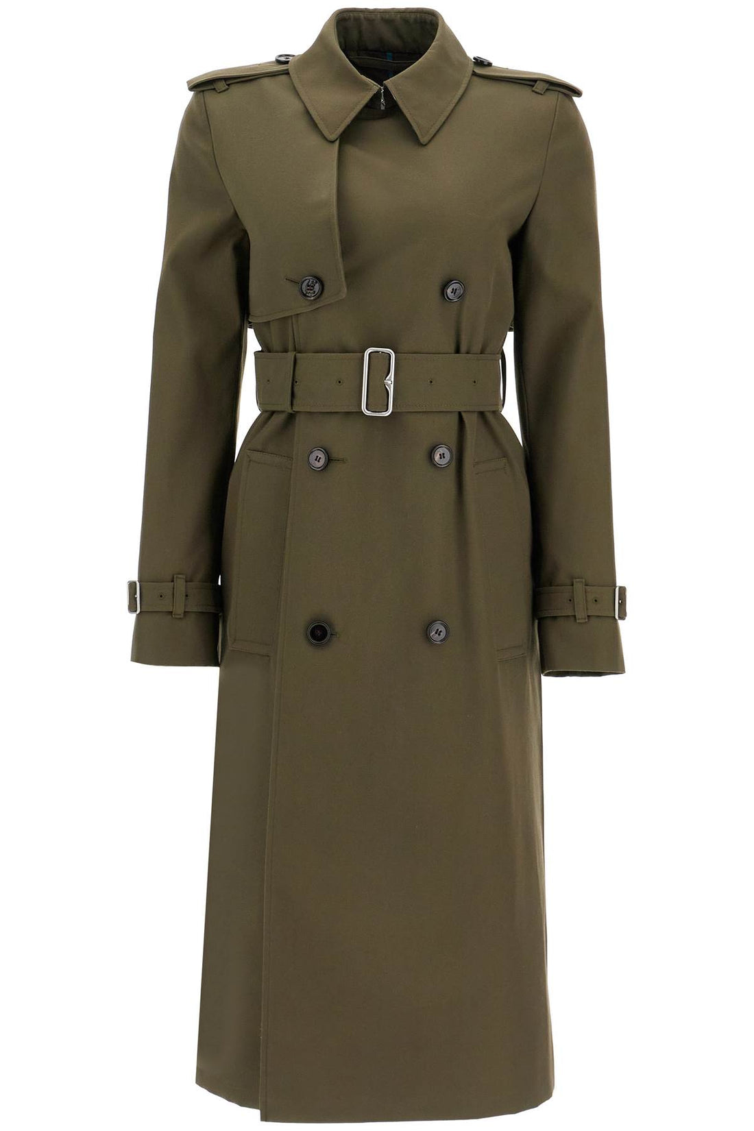 double-breasted trench coat with