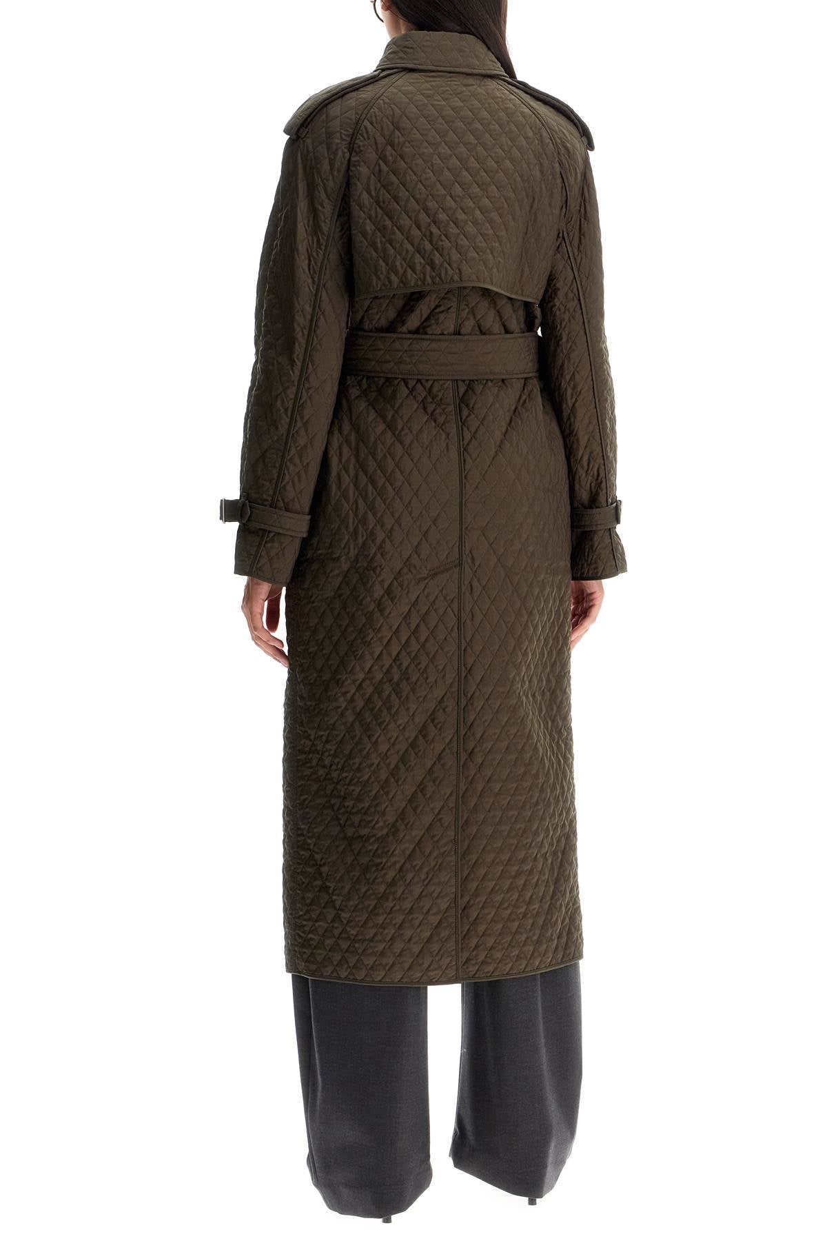 long quilted trench coat