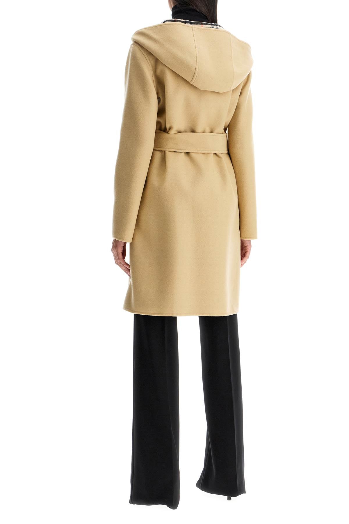 reversible wool coat with lap