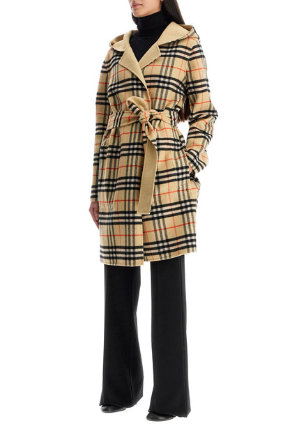 reversible wool coat with lap