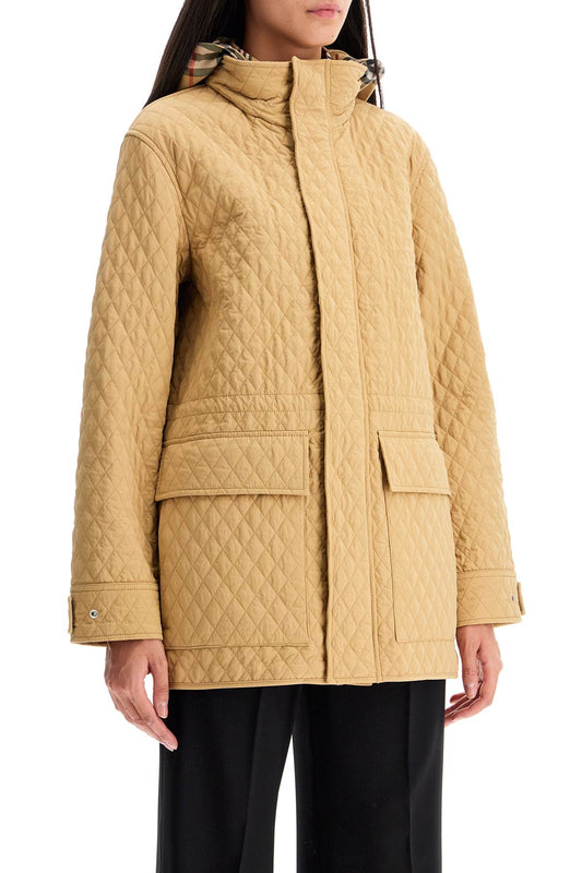 quilted jacket with removable hood