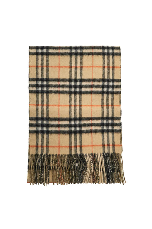 reversible check cashmere scarf