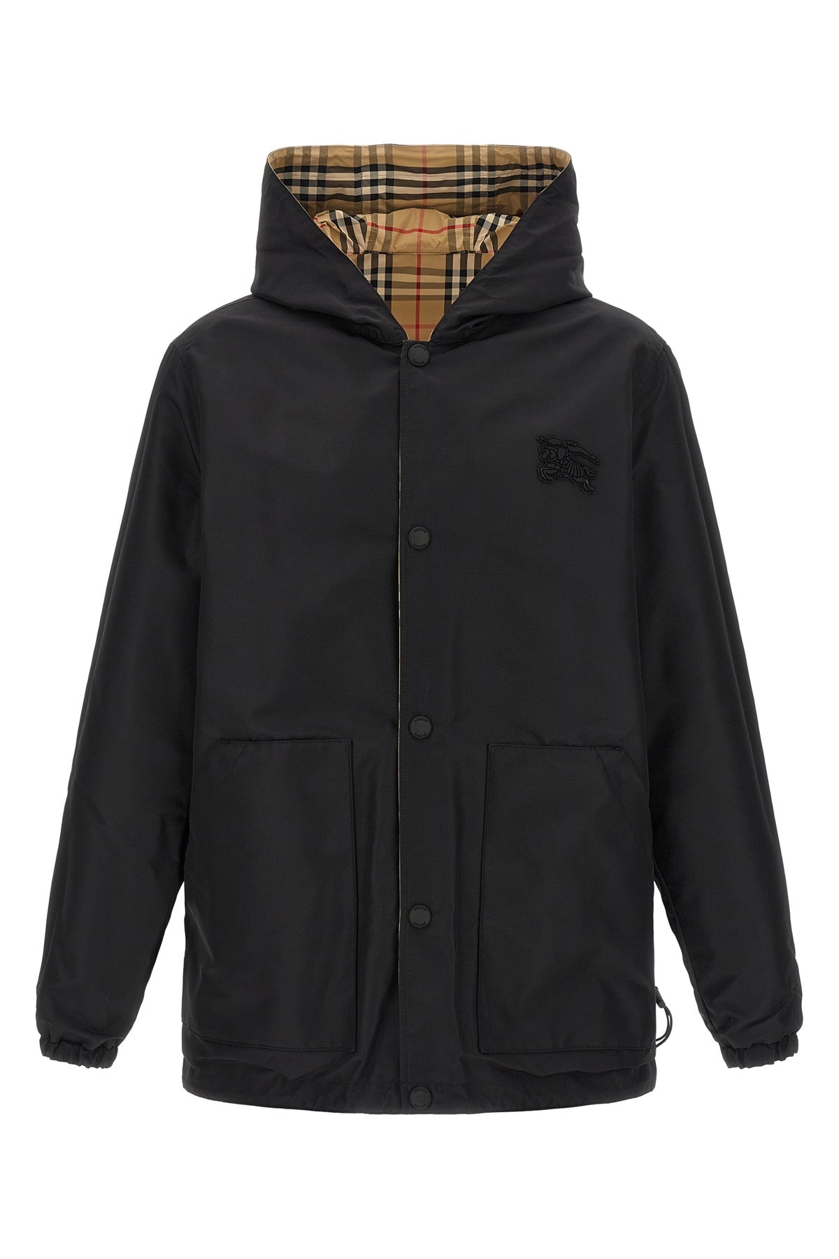 solid color reversible rainford nylon jacket