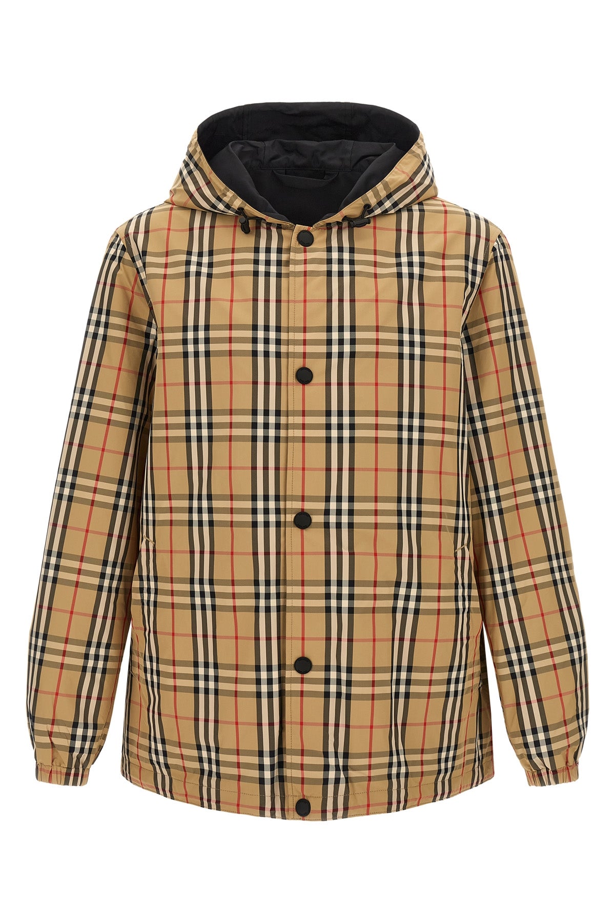 solid color reversible rainford nylon jacket