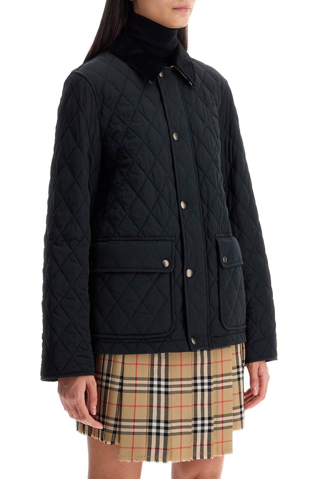 quilted b shield jacket