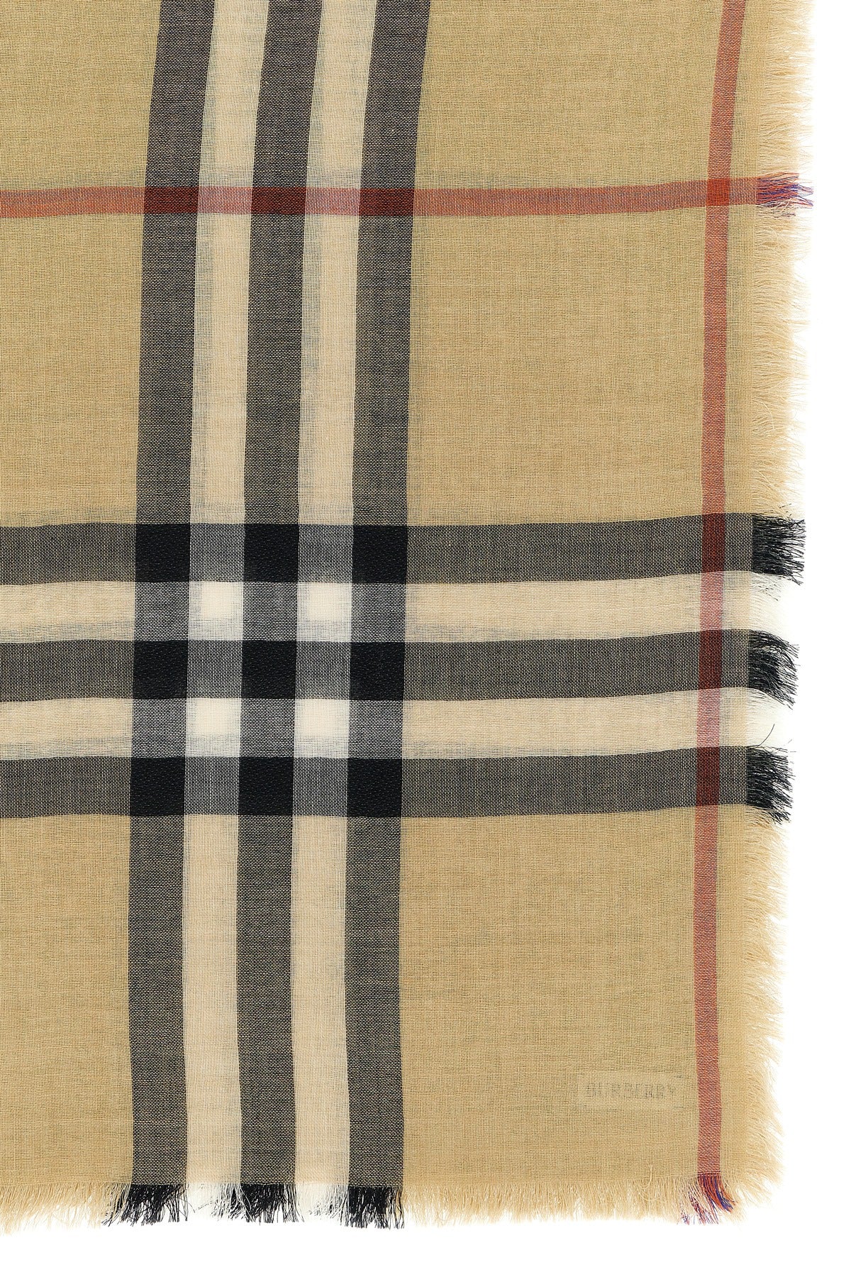 reversible wool and silk muslin scarf