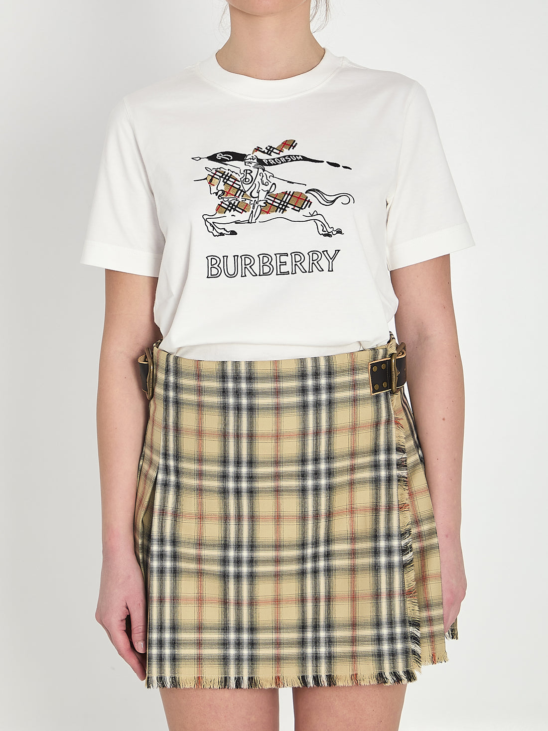 BURBERRY M check cotton t-shirt