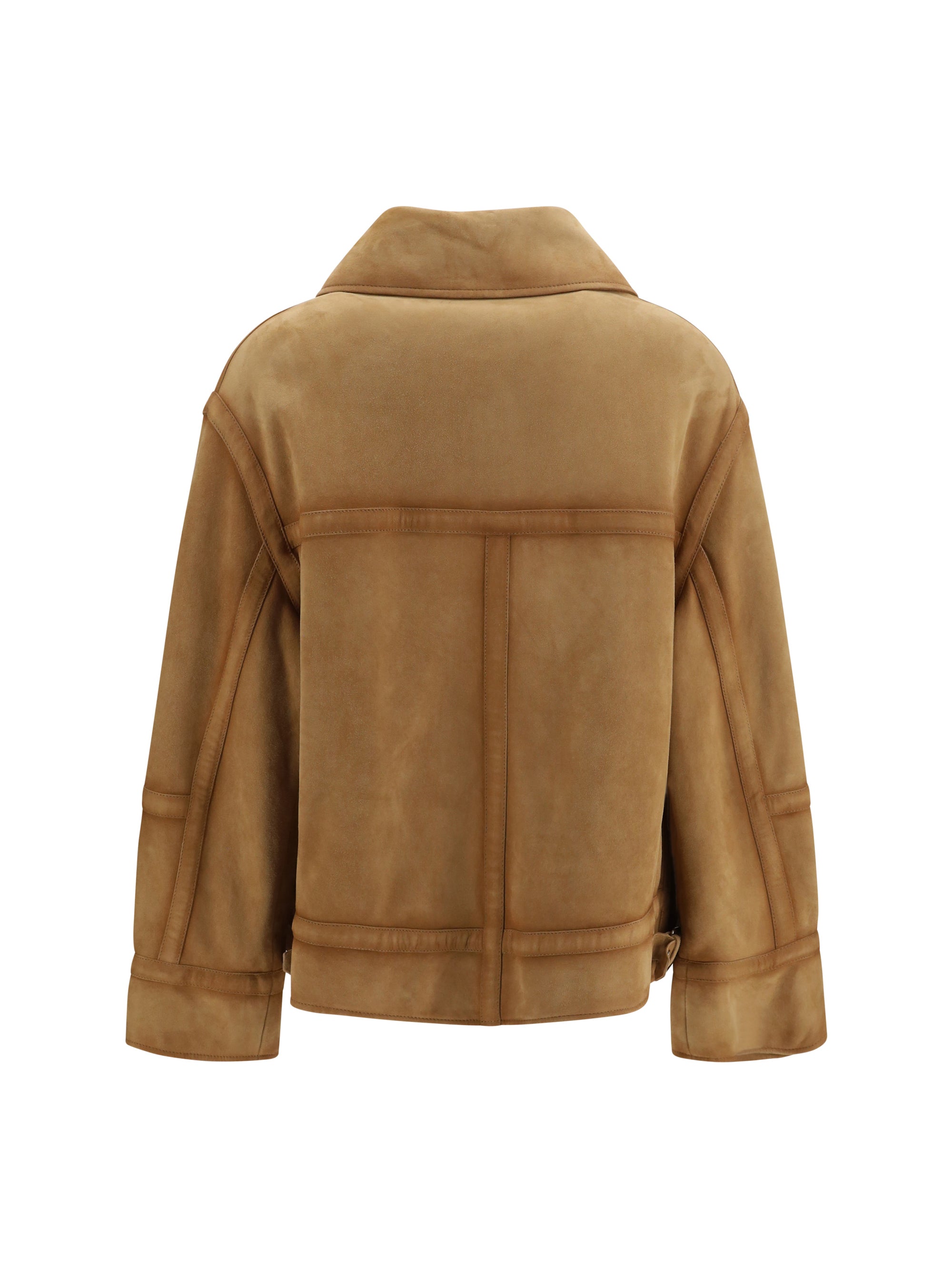 heritage detail suede aviator bomber jacket