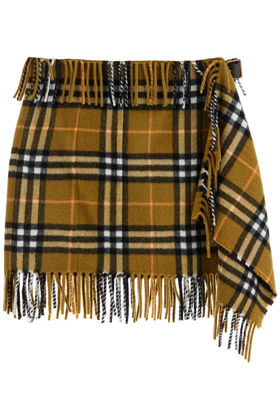 ered wool and cashmere scarf-style mini skirt