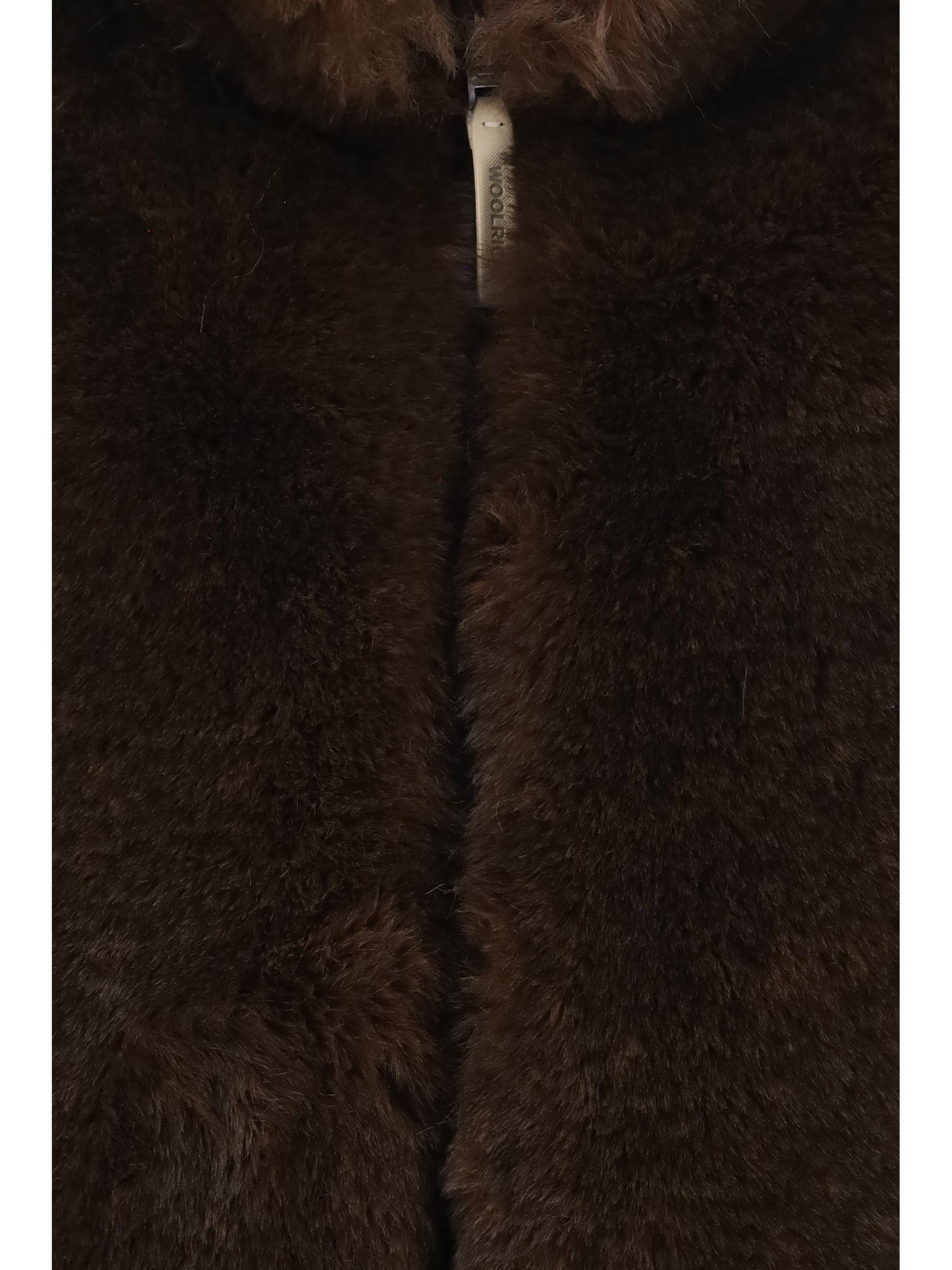 hybrid faux-fur and quilted nylon vest