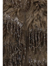 mohair-blend sequin zip cardigan