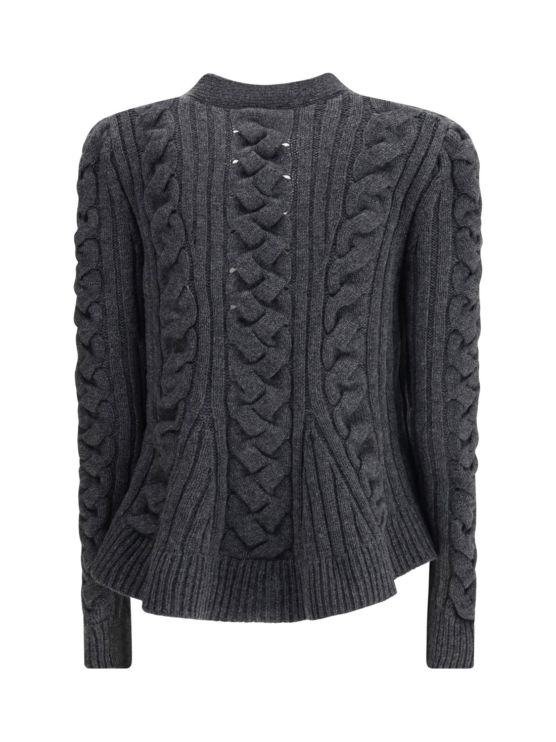 ALEXANDER MCQUEEN M peplum cable cardigan