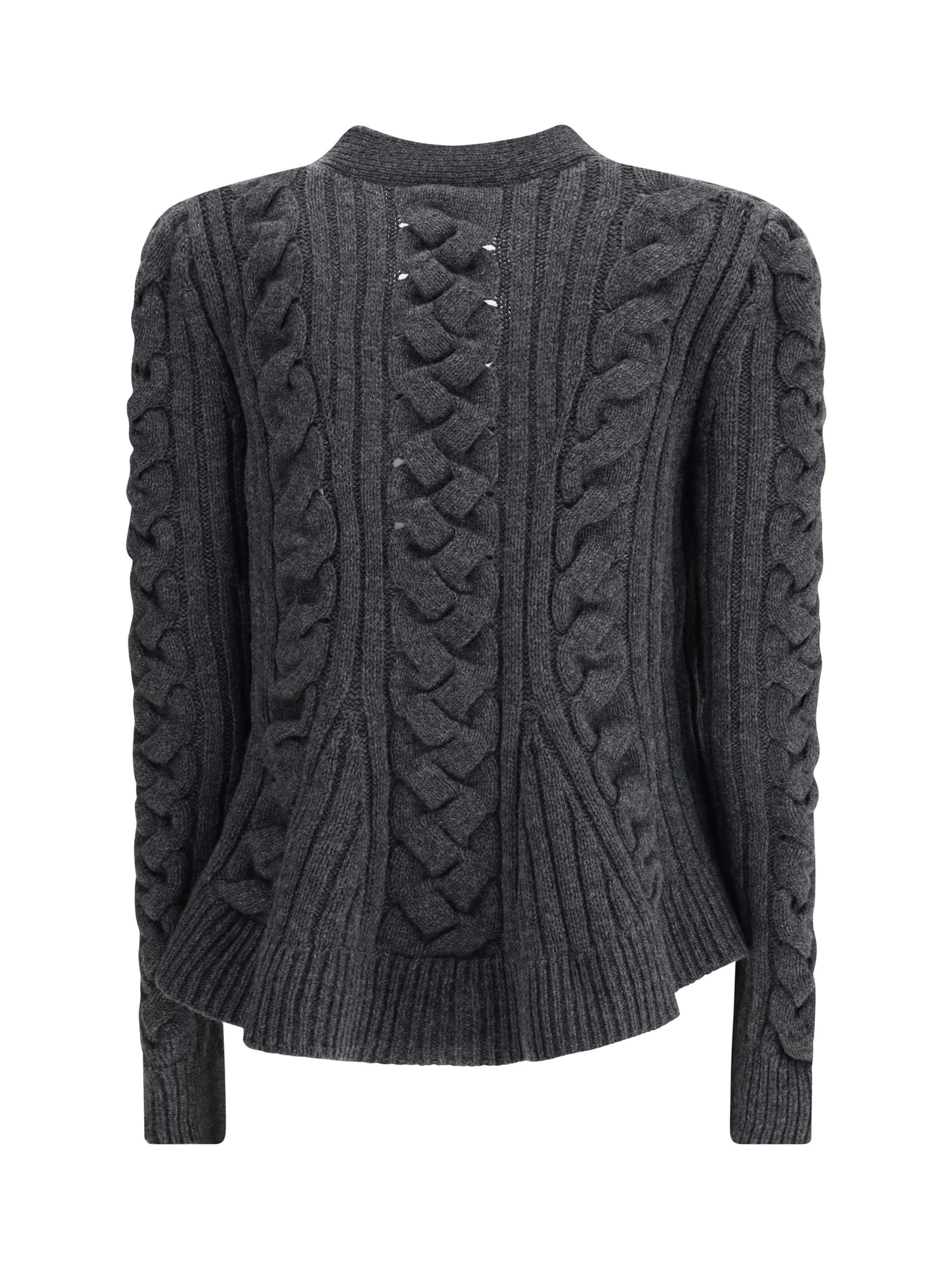 ALEXANDER MCQUEEN M peplum cable cardigan