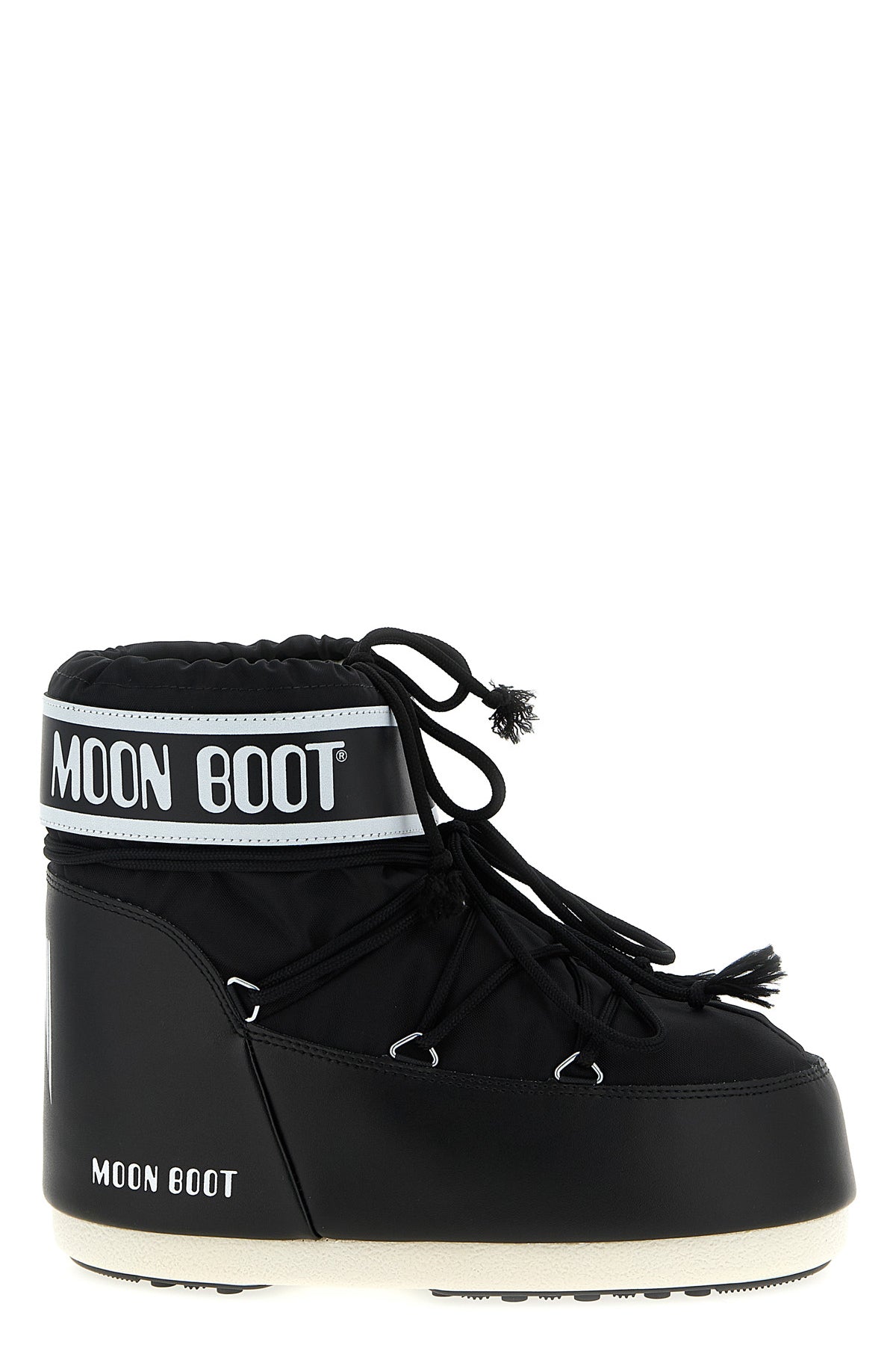 icon low water-repellent nylon and pvc ankle boots
