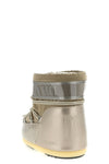icon low glance water-repellent satin and pvc ankle boots