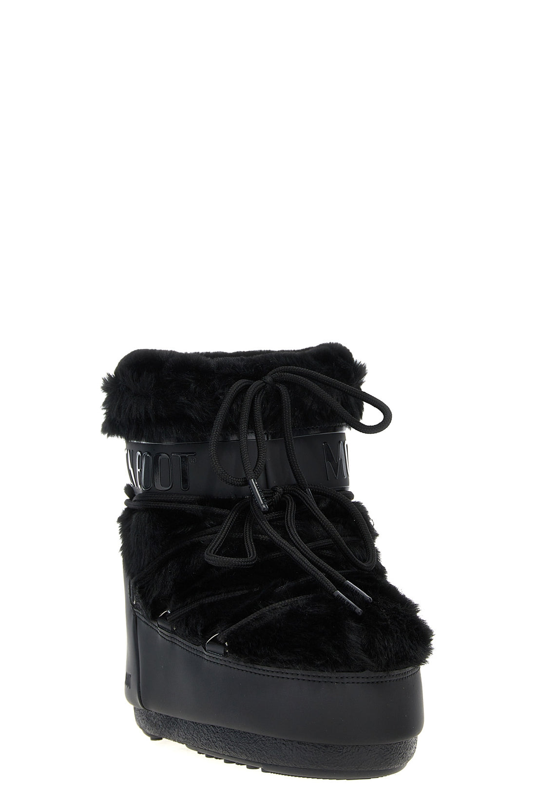 MOON BOOT 36-38 ltrack tube faux fur leather and faux fur ankle boots