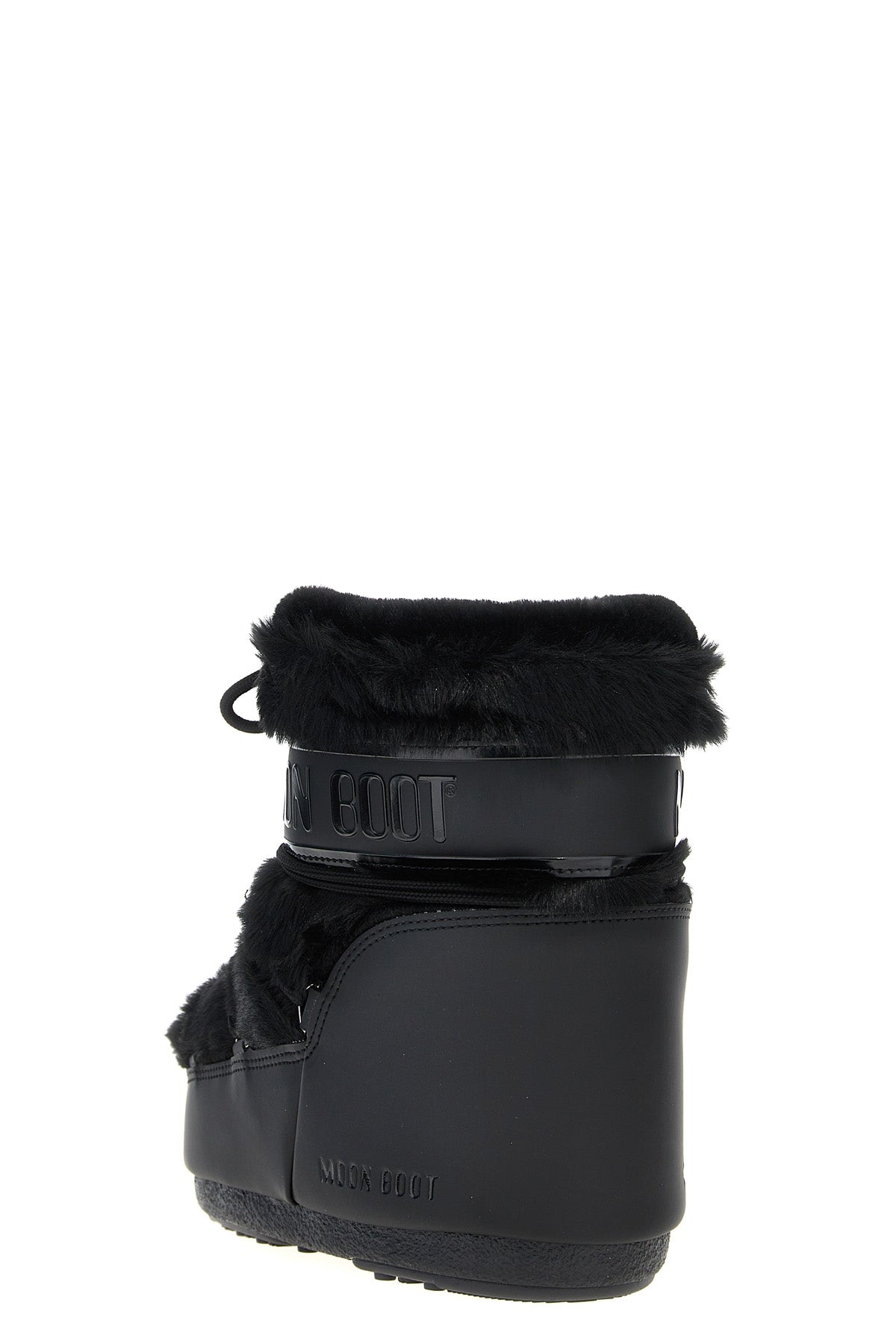 ltrack tube faux fur leather and faux fur ankle boots