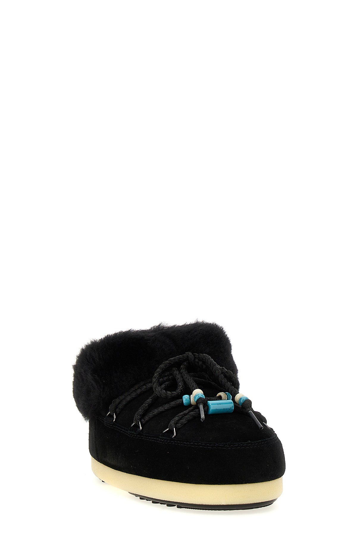 mule suede beads suede ankle boots