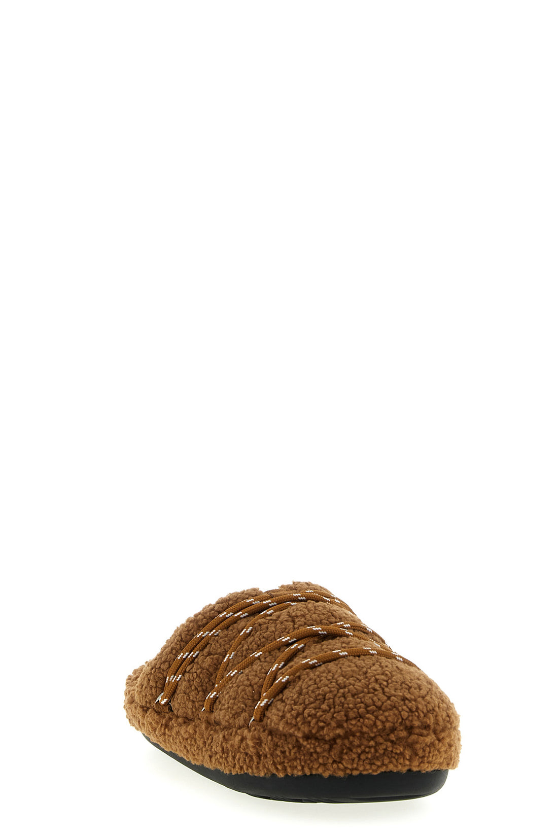 MOON BOOT 37 slippers in teddy-effect fabric