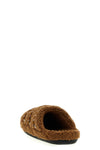 slippers in teddy-effect fabric