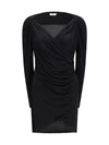 draped jersey mini dress