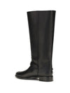 leather boots with buckle