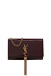 Kate Monogram Patent Leather Wallet on Chain with Tassel