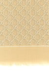 gg lamé jacquard wool shawl