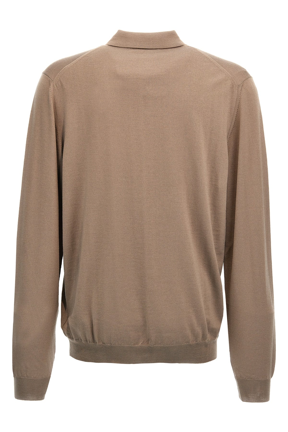 wool knit polo shirt