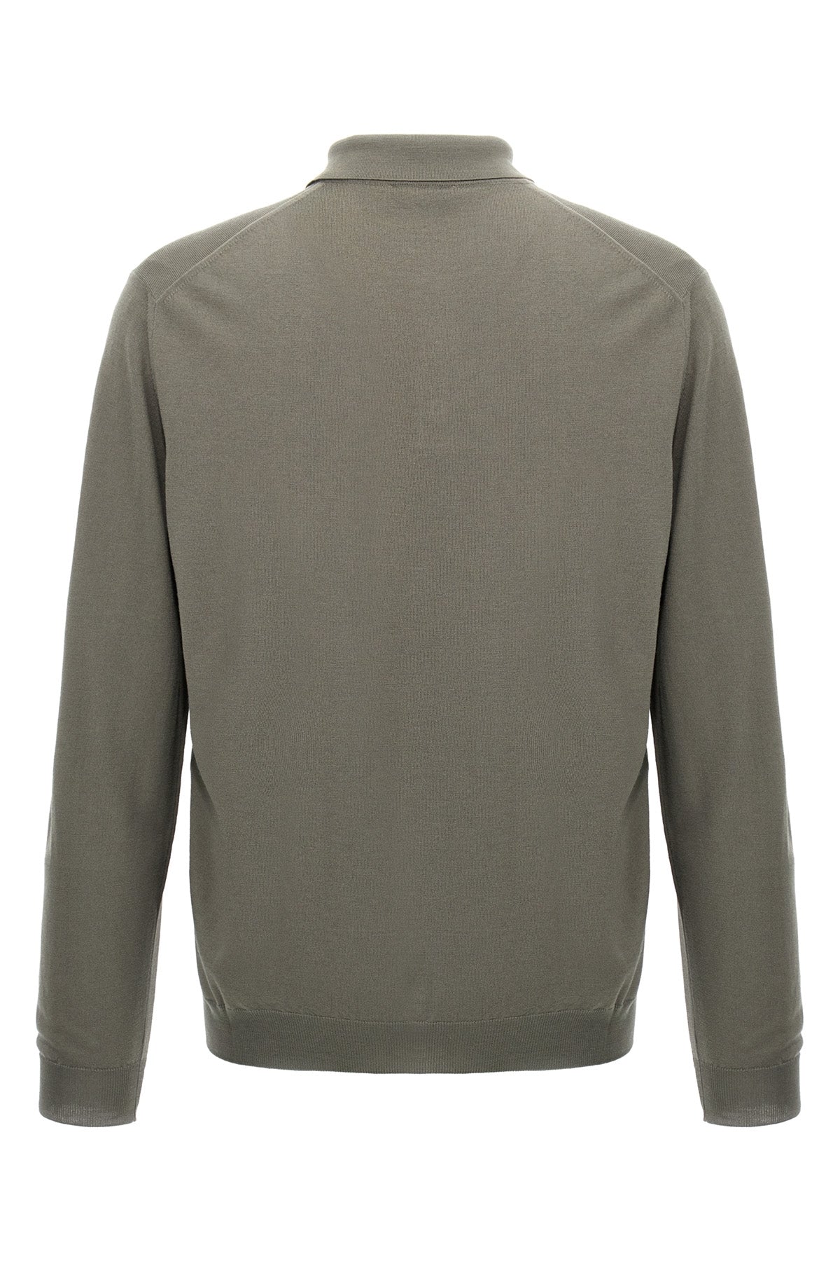wool knit polo shirt
