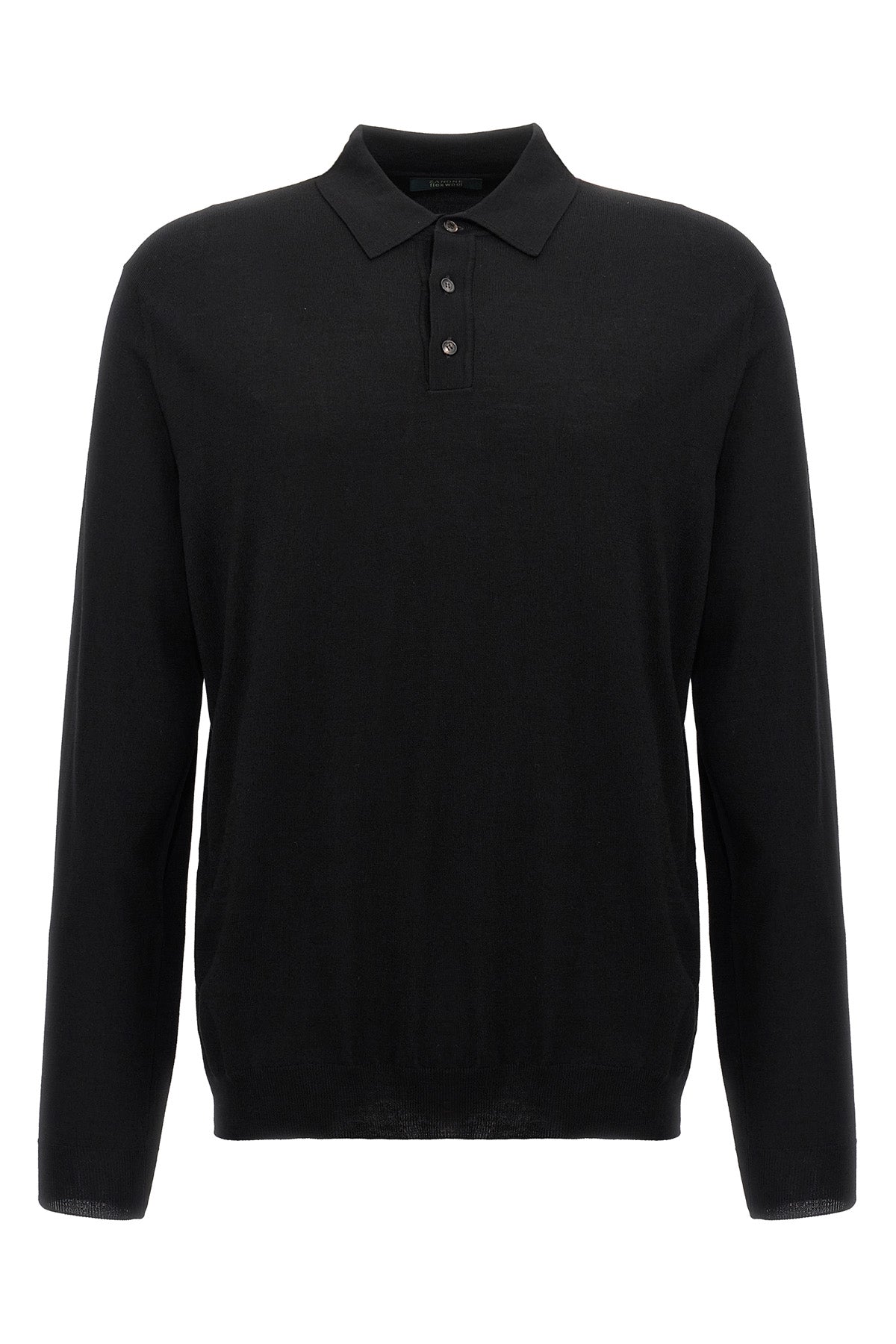 wool knit polo shirt