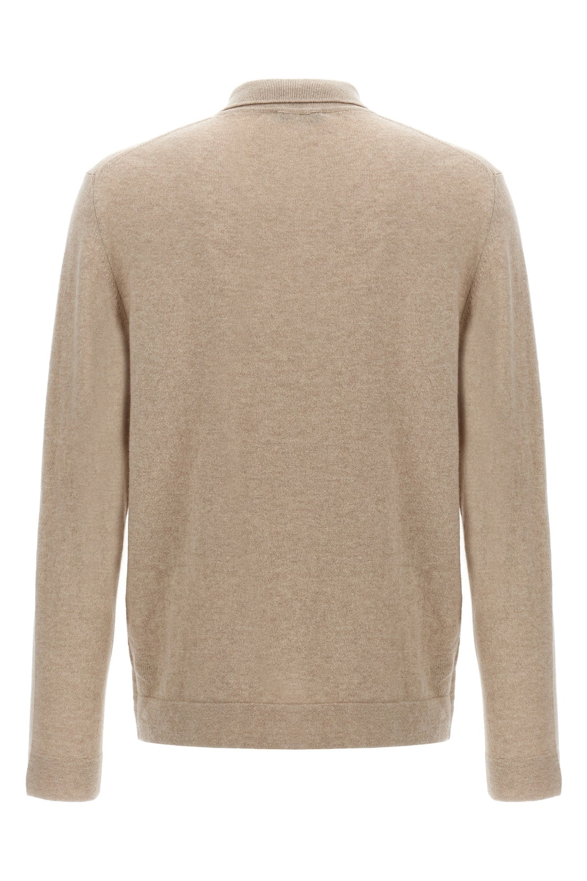 polo shirt in wool and cashmere knit