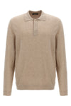 polo shirt in wool and cashmere knit