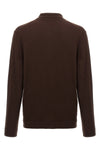 polo shirt in wool and cashmere knit