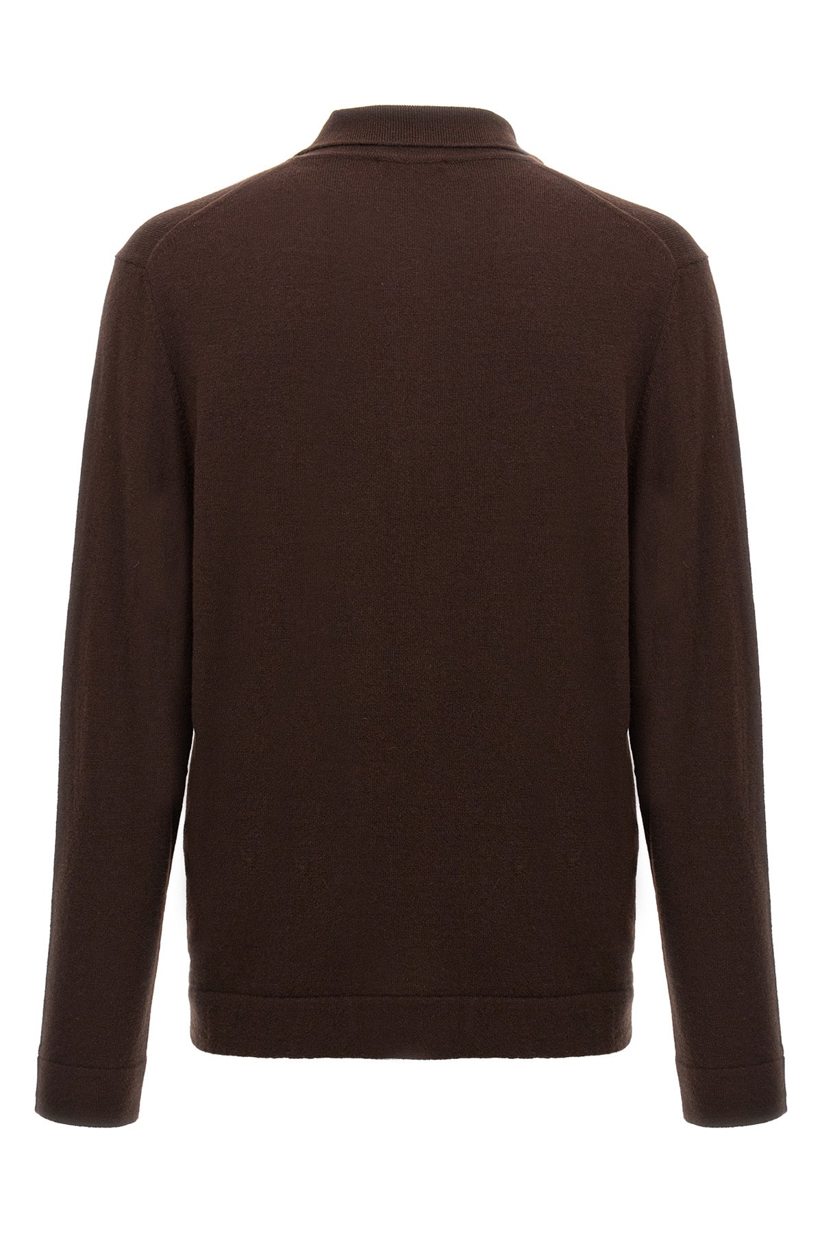 polo shirt in wool and cashmere knit