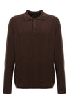 polo shirt in wool and cashmere knit