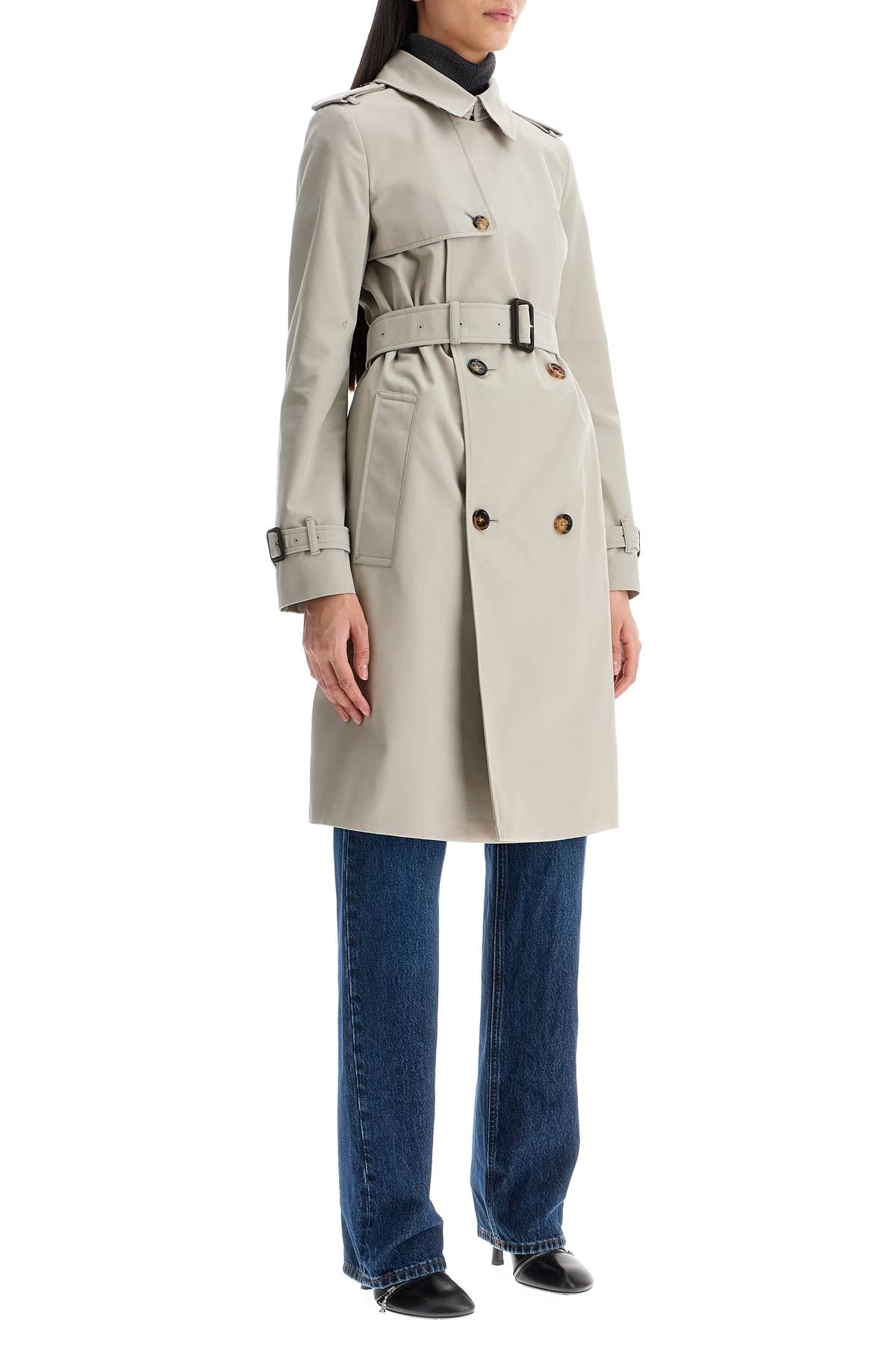 cotton-blend trench