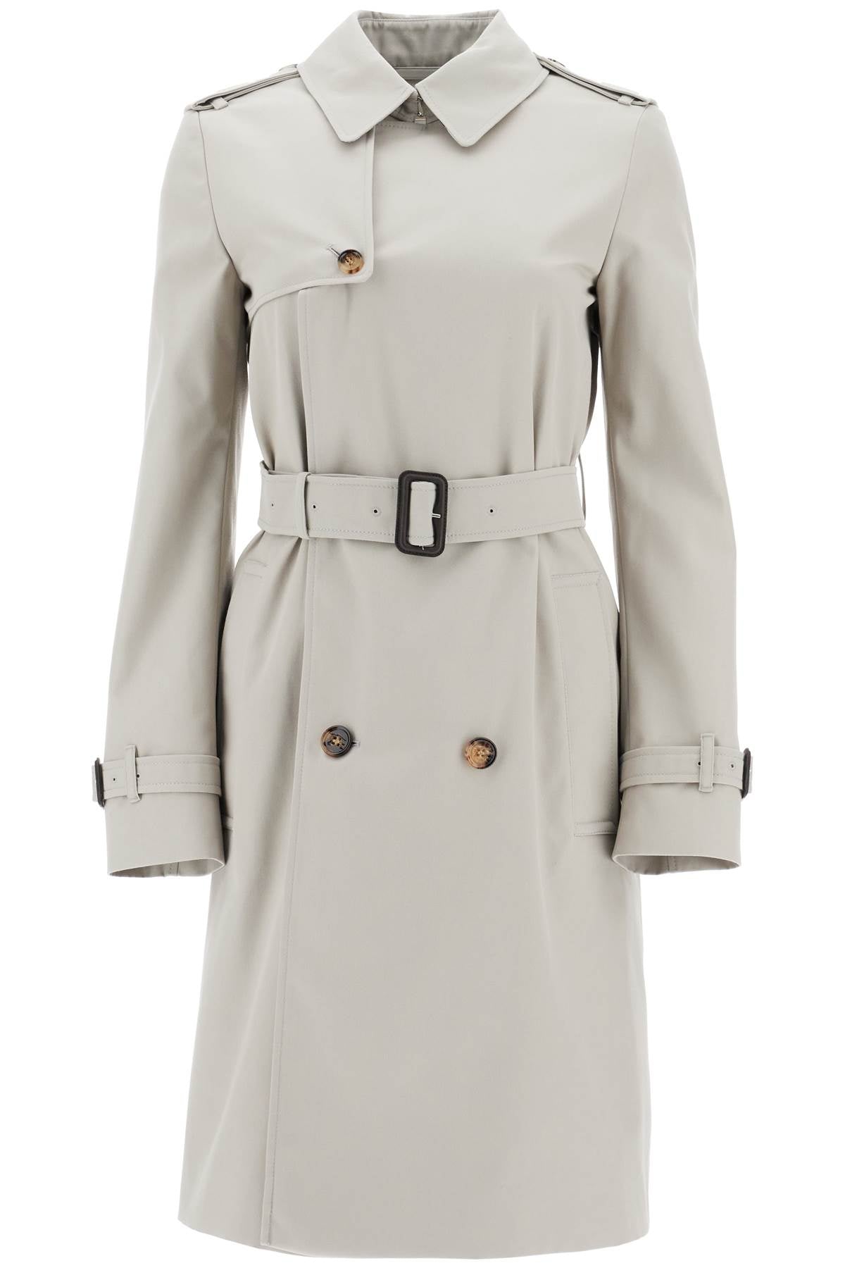 cotton-blend trench