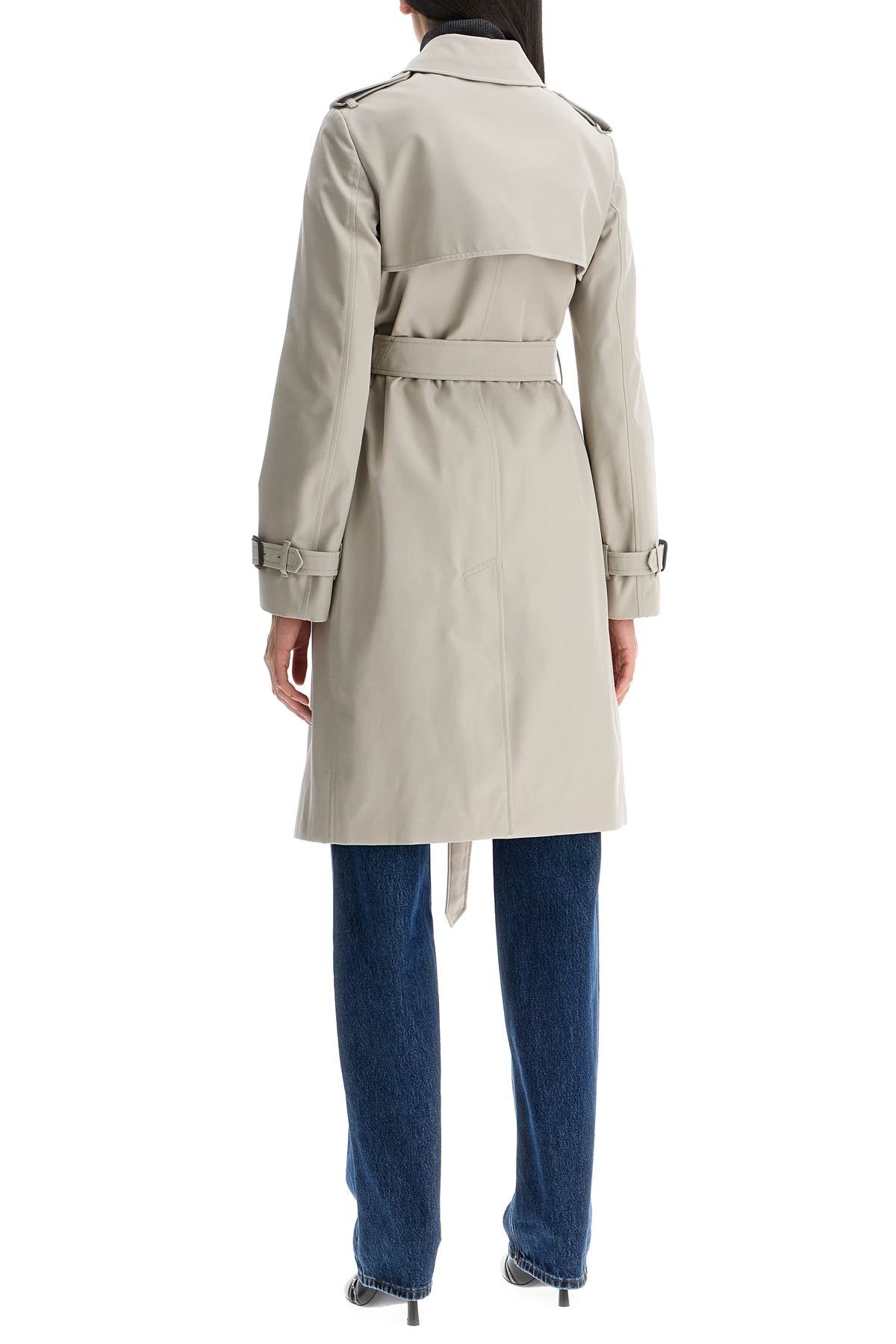 cotton-blend trench