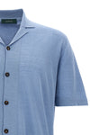 linen blend knit shirt