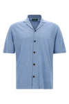 linen blend knit shirt