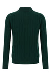polo shirt in wool and heavy cashmere blend