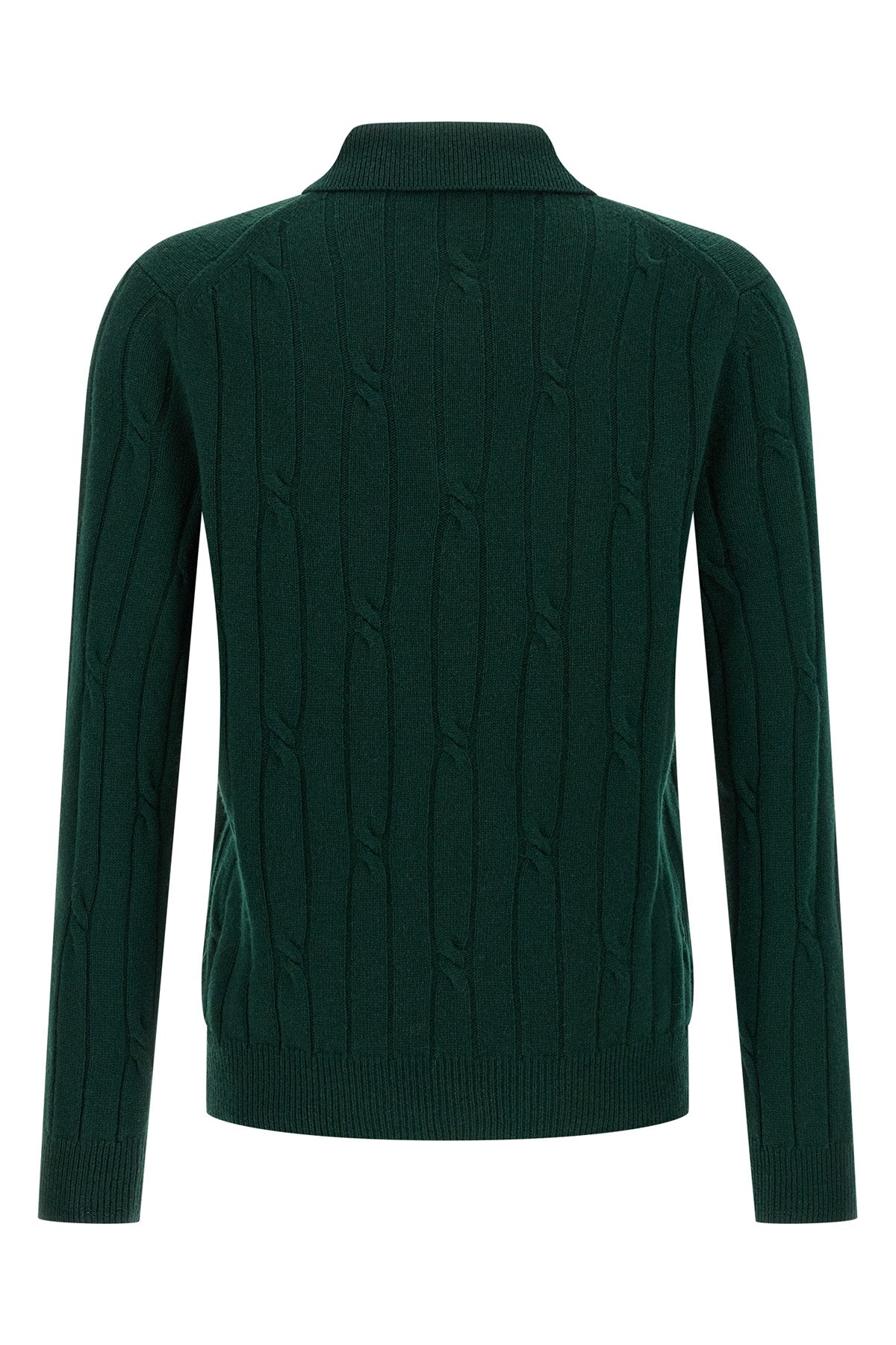 polo shirt in wool and heavy cashmere blend