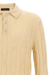 polo shirt in wool and heavy cashmere blend