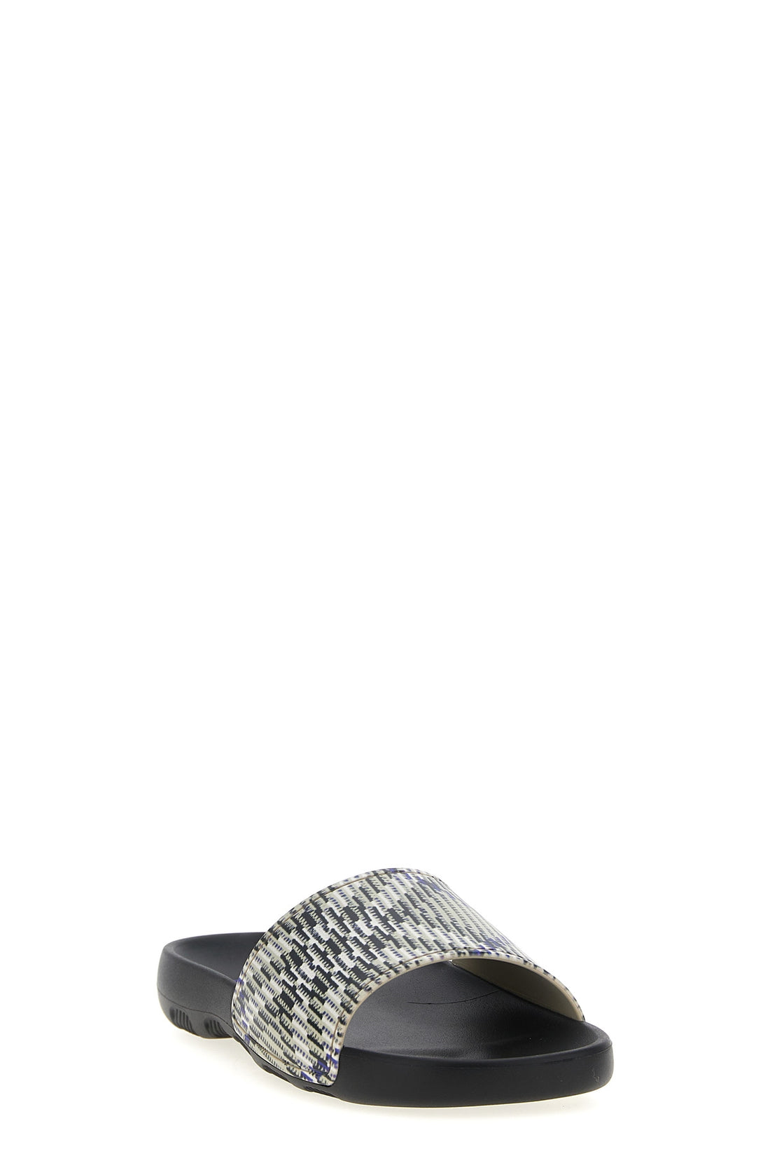 BURBERRY 41 dive check sandals in thermoplastic polyurethane